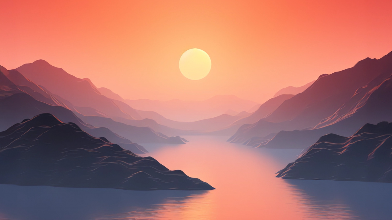 Mountain, Water, Cloud, Atmosphere, Water Resources. Wallpaper in 1280x720 Resolution