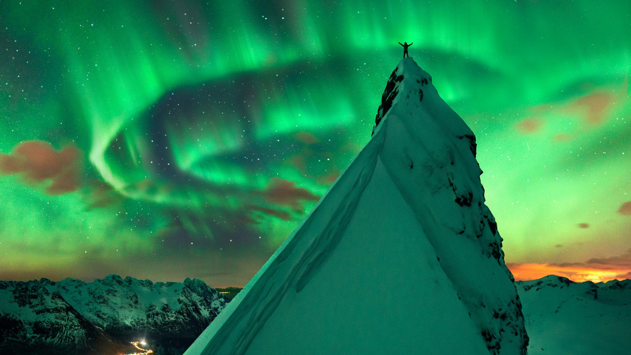 Green Aurora Lights During Night Time. Wallpaper in 1280x720 Resolution