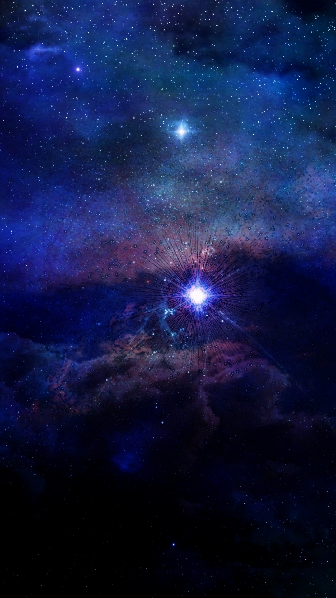 Cielo Azul y Negro Con Estrellas. Wallpaper in 1080x1920 Resolution