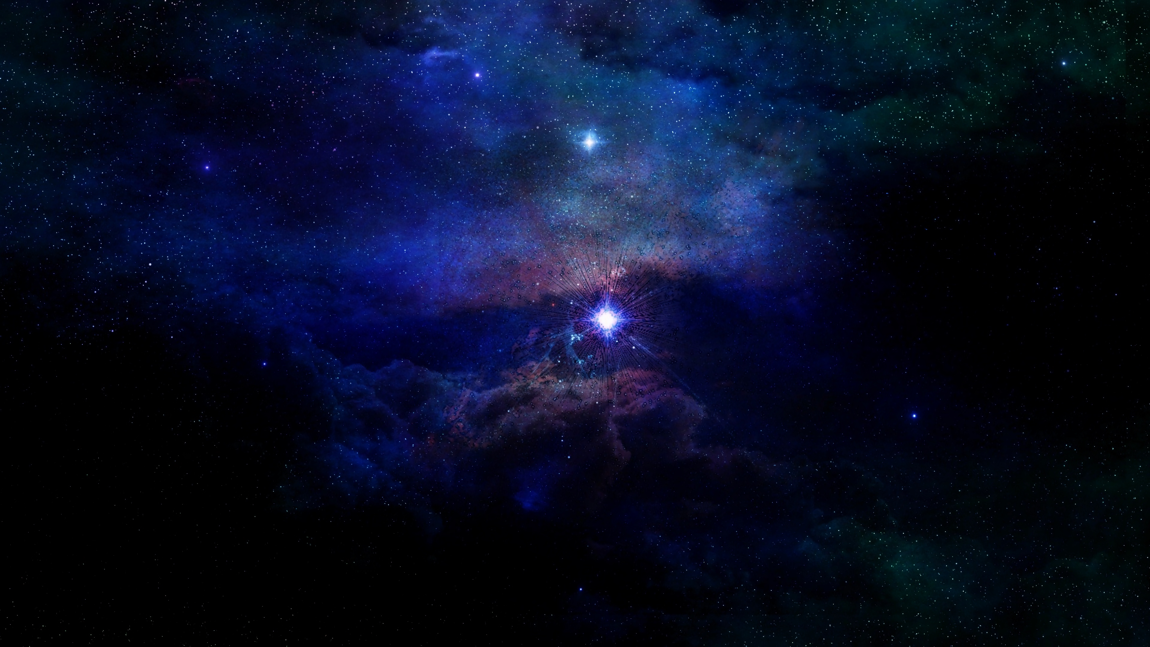 Cielo Azul y Negro Con Estrellas. Wallpaper in 3840x2160 Resolution