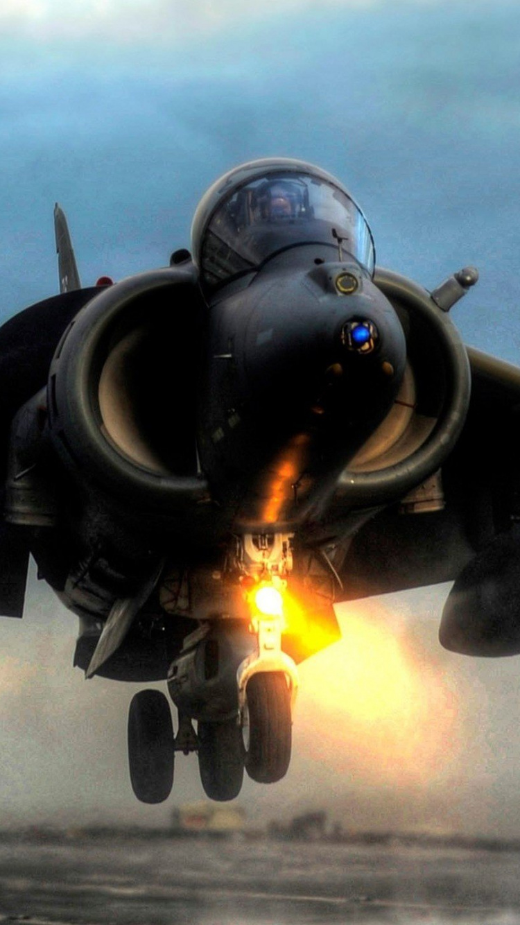 Black Jet Flugzeug Tagsüber in Der Luft. Wallpaper in 750x1334 Resolution