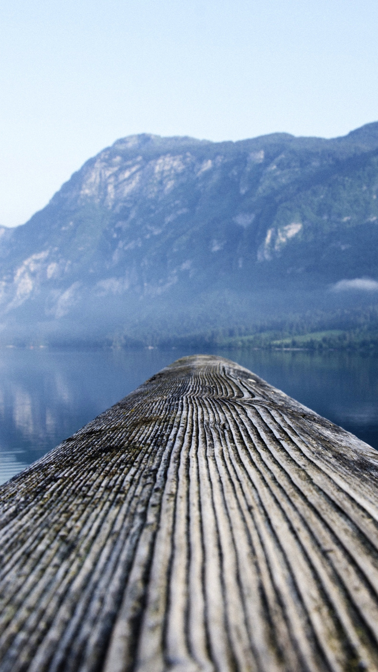 Brown Wooden Dock Near Lake During Daytime. Wallpaper in 750x1334 Resolution