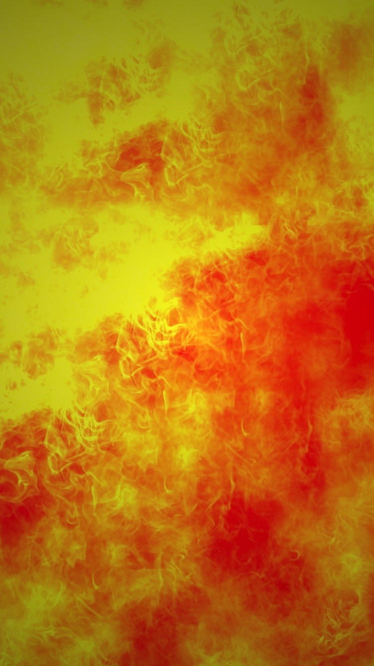 Rote Und Gelbe Abstrakte Malerei. Wallpaper in 750x1334 Resolution