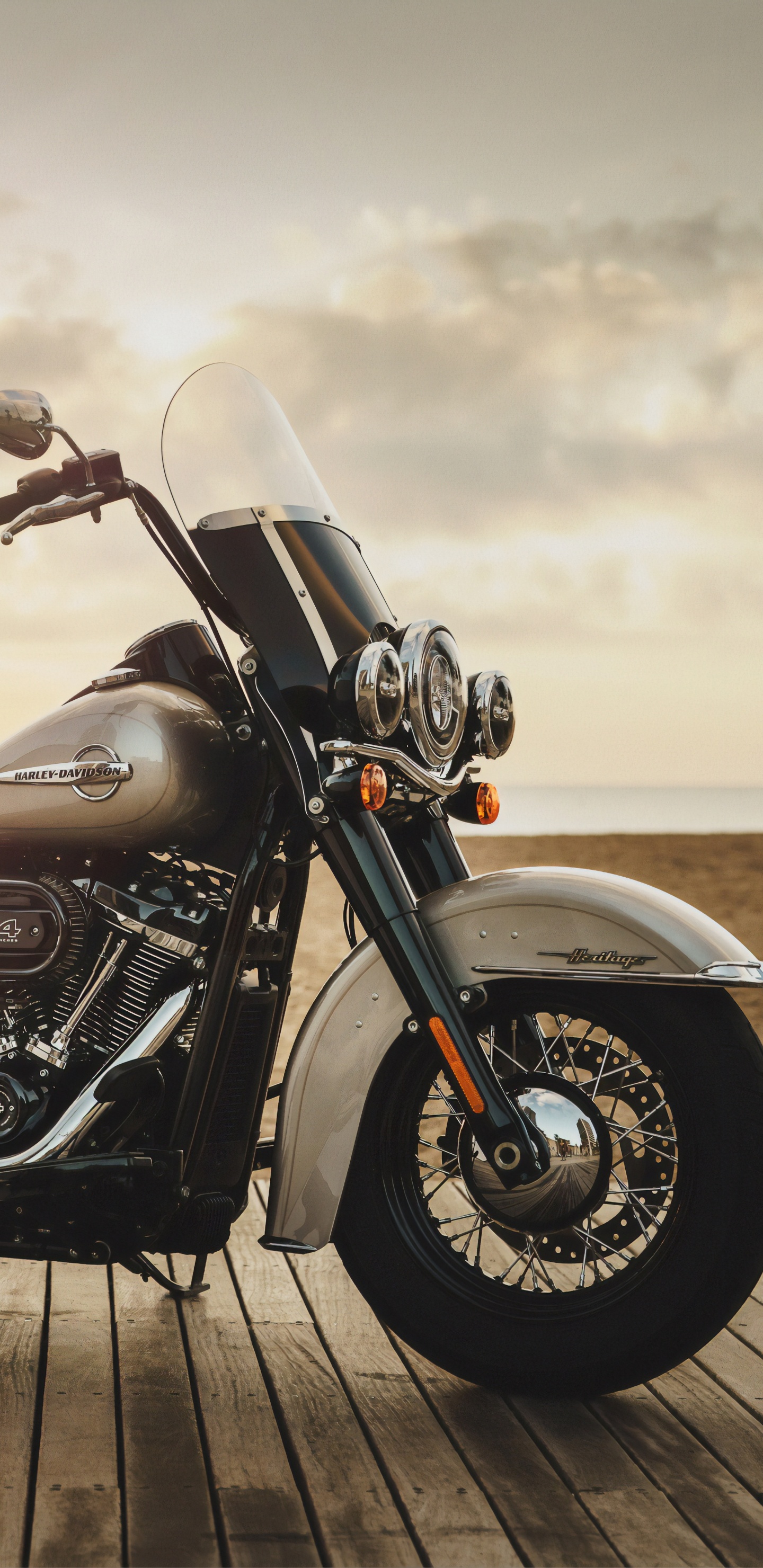 Grayscale Photo of Black and Silver Cruiser Motorcycle. Wallpaper in 1440x2960 Resolution