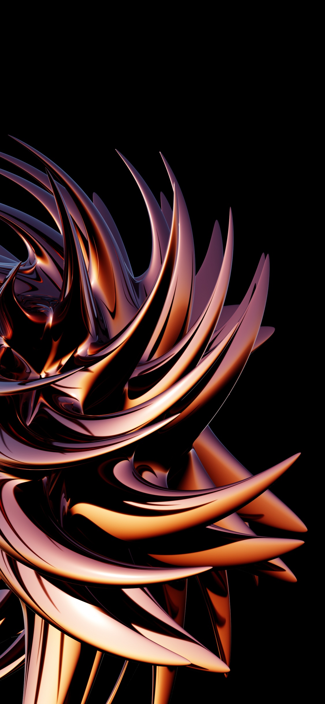 Flamme, Schwarz, Orange, Grafik-design, Design. Wallpaper in 1125x2436 Resolution