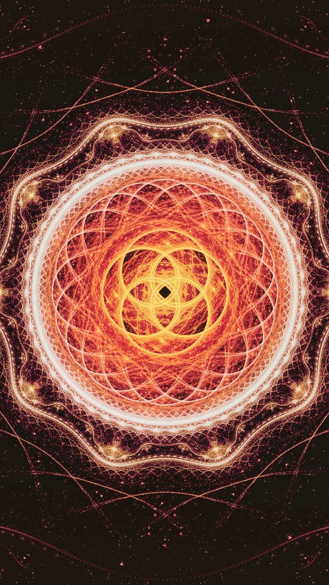 Ilustración Redonda Marrón y Negro. Wallpaper in 1080x1920 Resolution