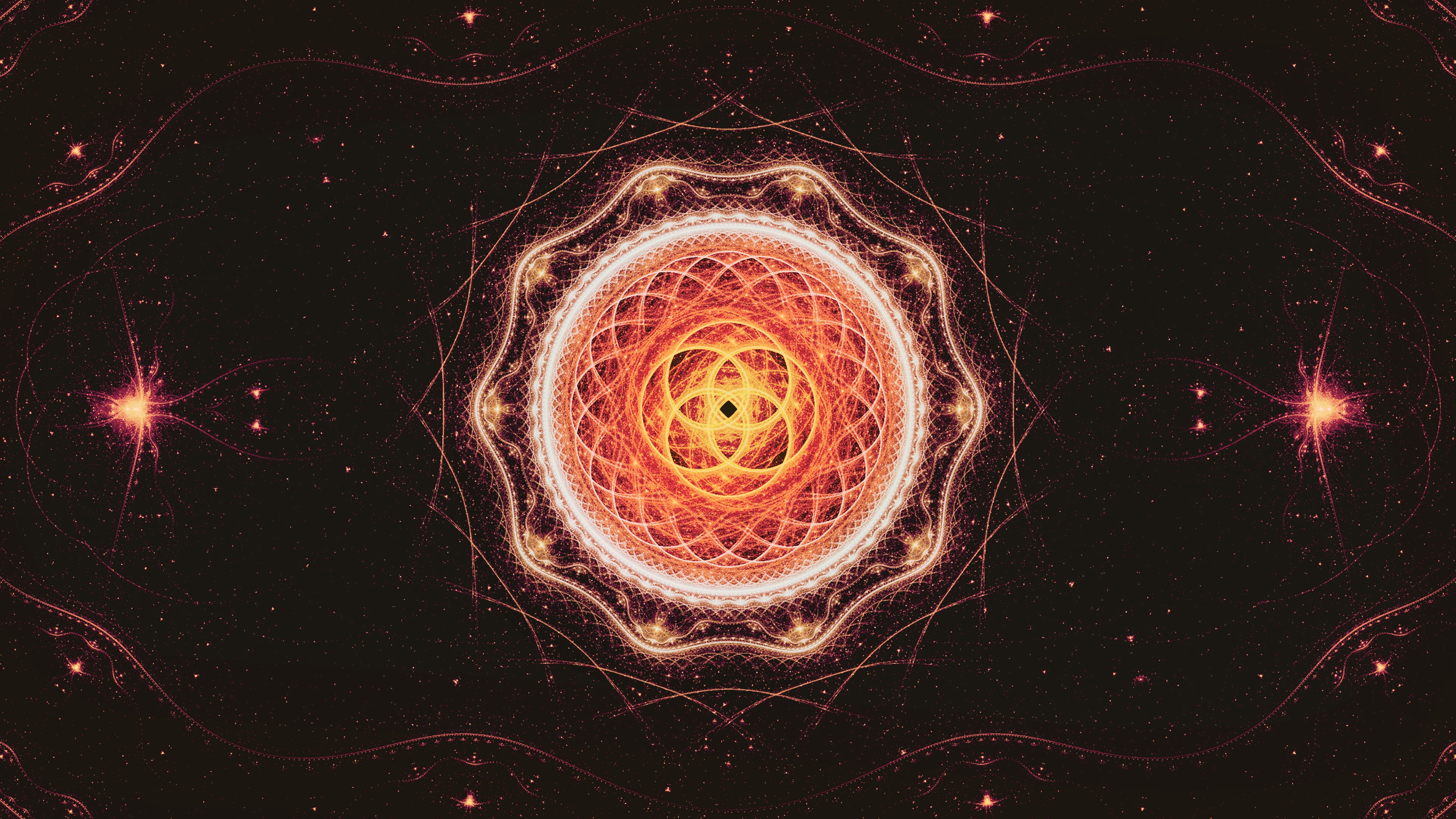 Illustration Ronde Brune et Noire. Wallpaper in 3840x2160 Resolution