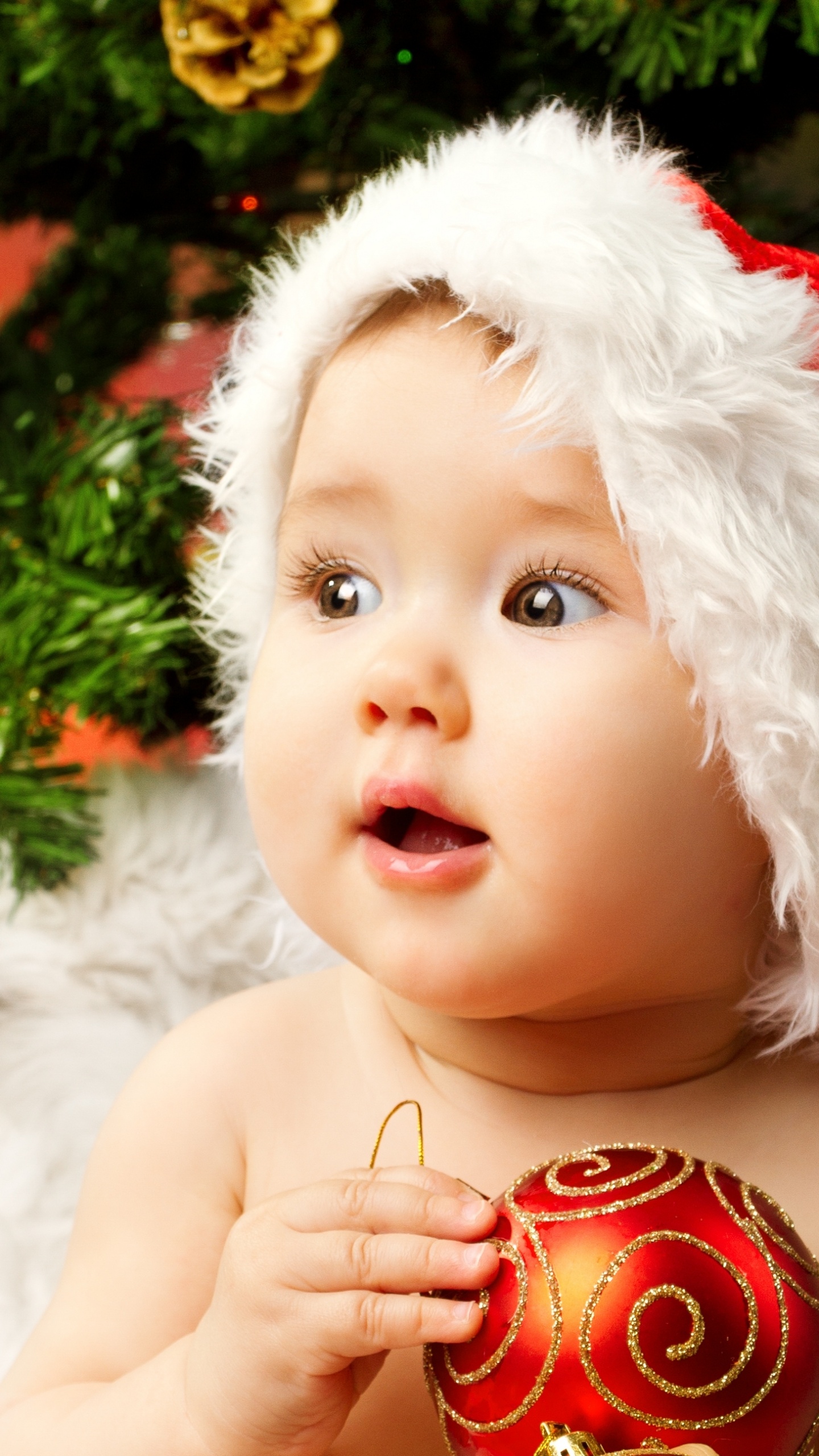 Christmas Day, Infant, Cuteness, Christmas, Child. Wallpaper in 1440x2560 Resolution