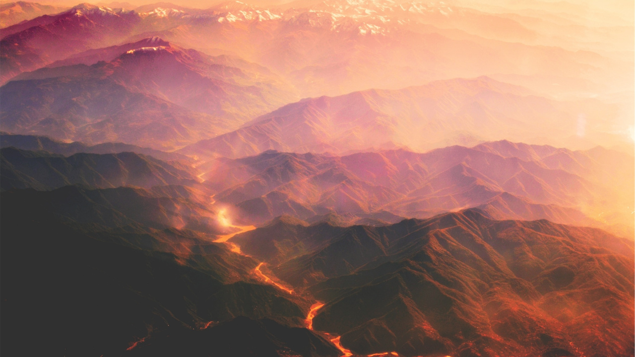 Brown Mountains Under White Clouds During Daytime. Wallpaper in 1280x720 Resolution