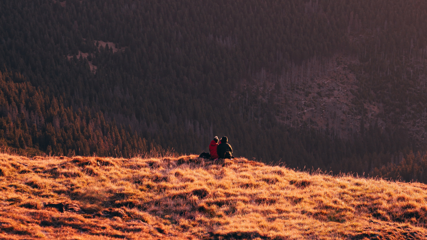 Dusk, Wilderness, National Park, Sky, Tree. Wallpaper in 1366x768 Resolution