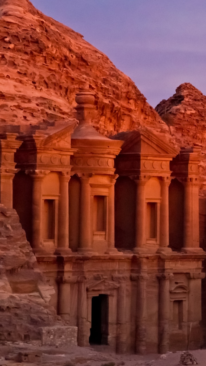 Brown Concrete Building Near Brown Rocky Mountain During Daytime. Wallpaper in 720x1280 Resolution