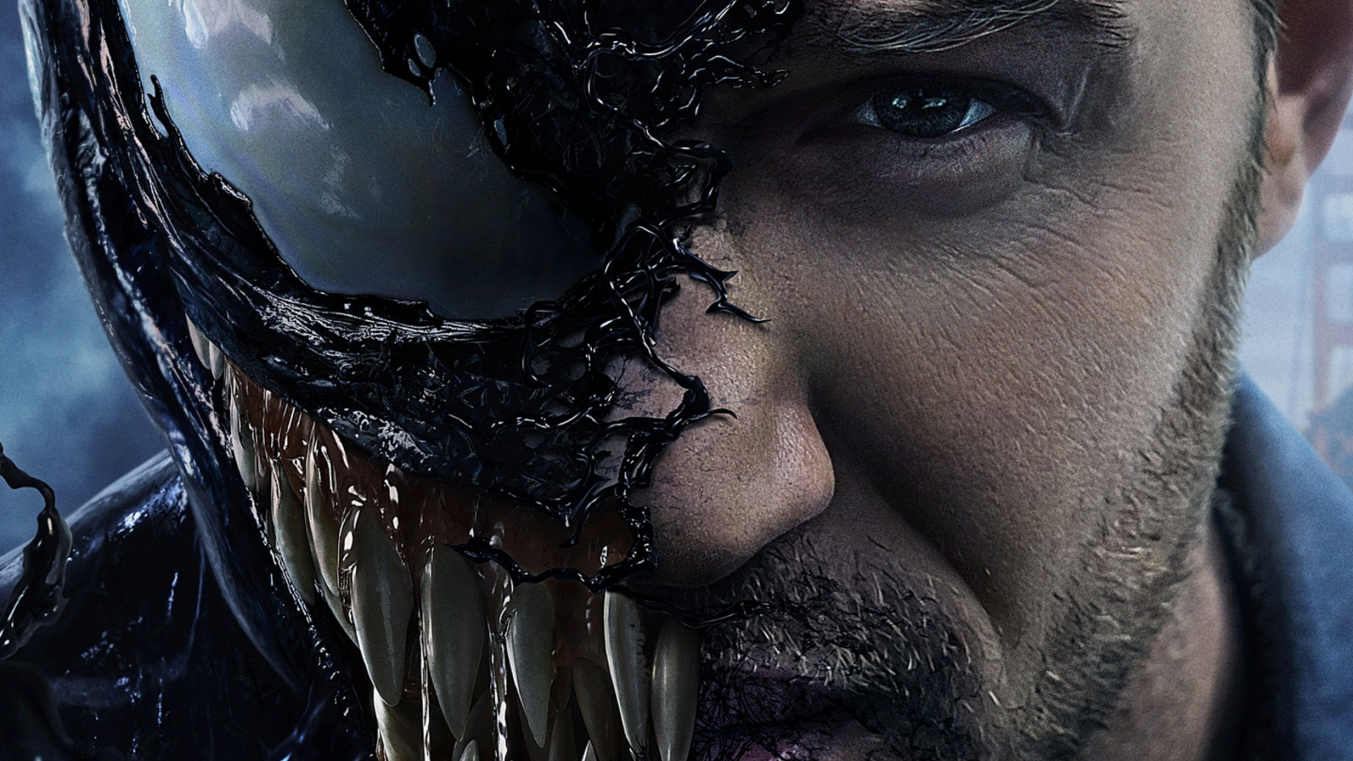 Affiche Tom Hardy Venom, Tom Hardy, Venin, Eddie Brock, Affiche. Wallpaper in 1920x1080 Resolution