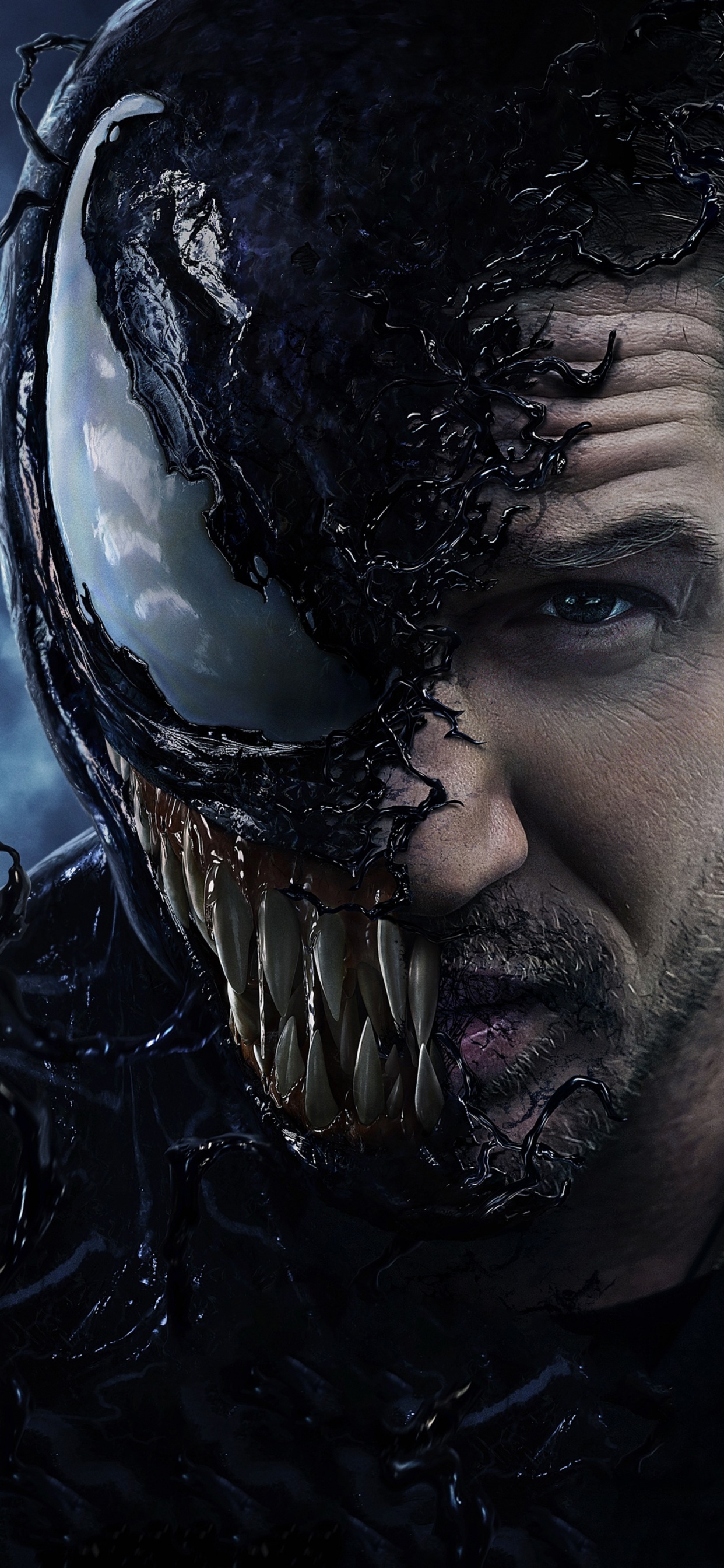 Tom Hardy Venom Poster, Tom Hardy, Venom, Eddie Brock, Poster. Wallpaper in 1242x2688 Resolution