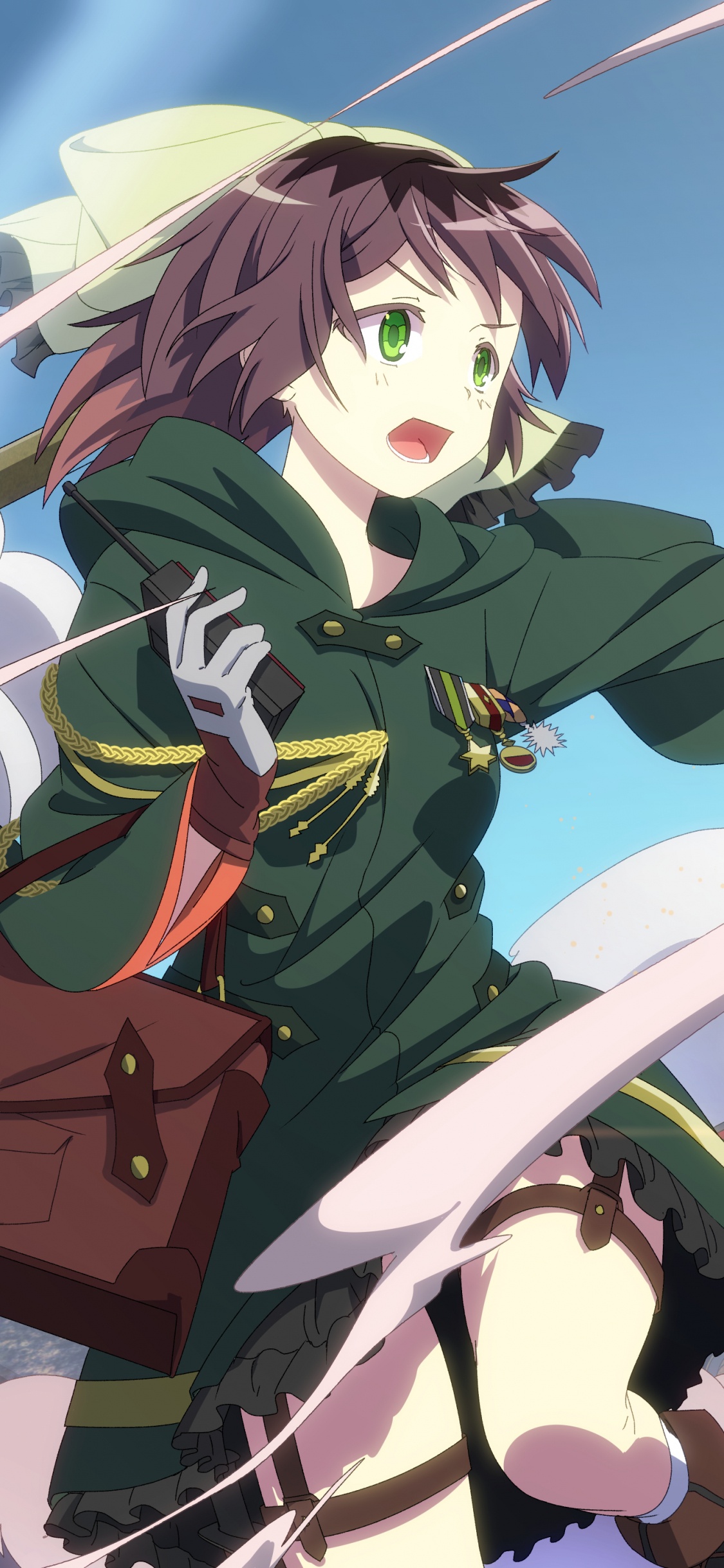 Frau im Roten Kleid Anime-Charakter. Wallpaper in 1125x2436 Resolution