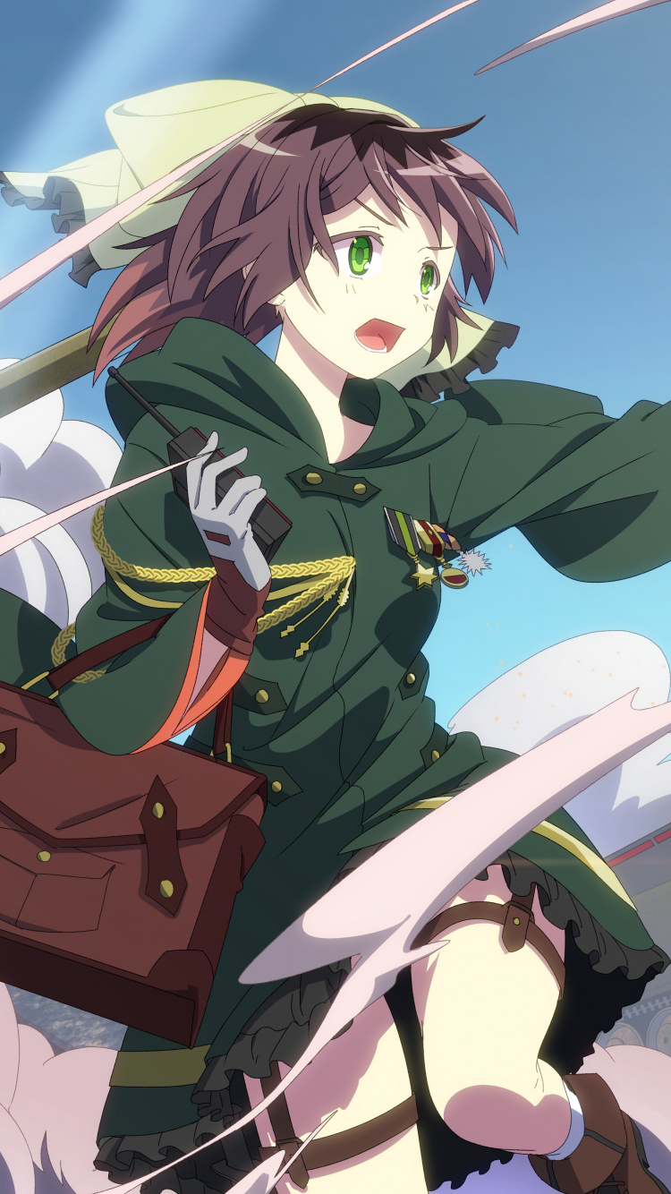 Frau im Roten Kleid Anime-Charakter. Wallpaper in 750x1334 Resolution