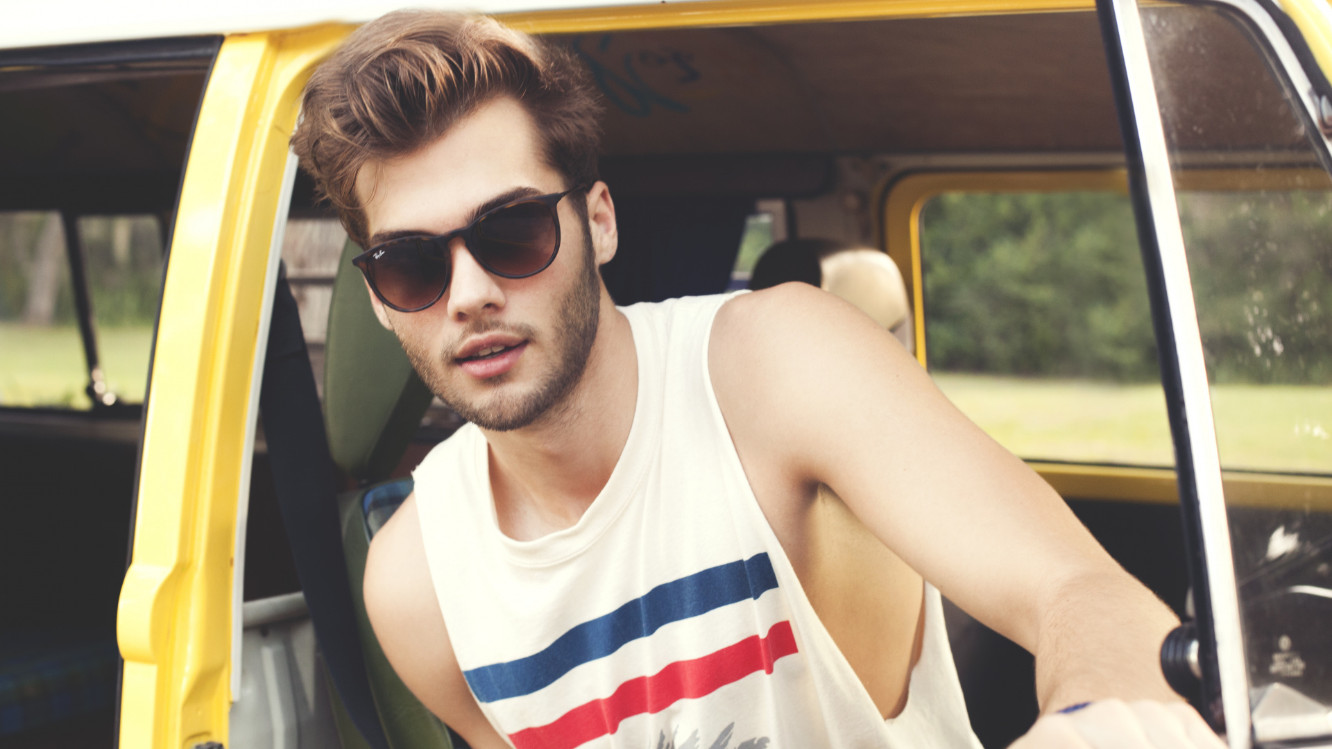 Lunettes, Fraîcheur, Jaune, Été, Voiture. Wallpaper in 1920x1080 Resolution