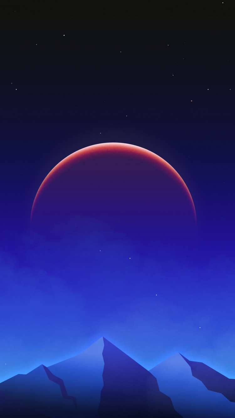 Abstrakte Kunst, Atmosphäre, Tageszeit, Mond, Natur. Wallpaper in 750x1334 Resolution