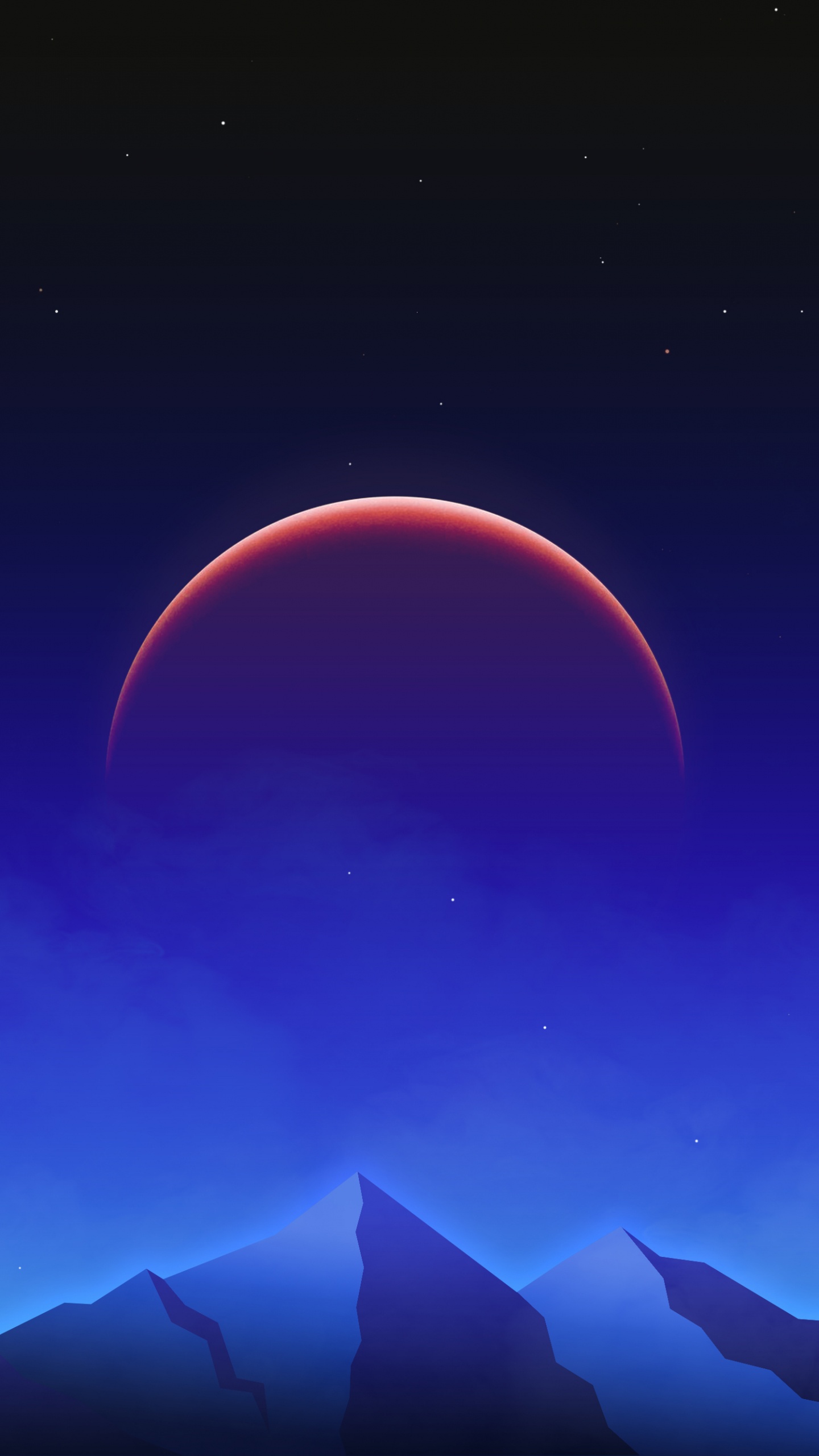 抽象艺术, 气氛, 月亮, 性质, 自然环境 壁纸 1440x2560 允许