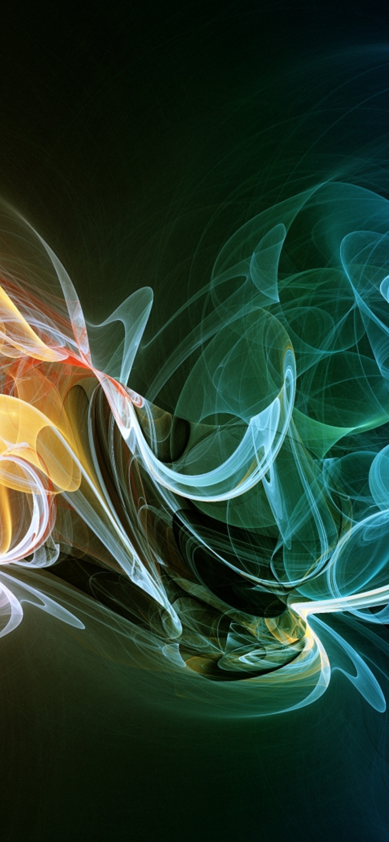 Ilustración de Humo Azul y Naranja. Wallpaper in 1242x2688 Resolution