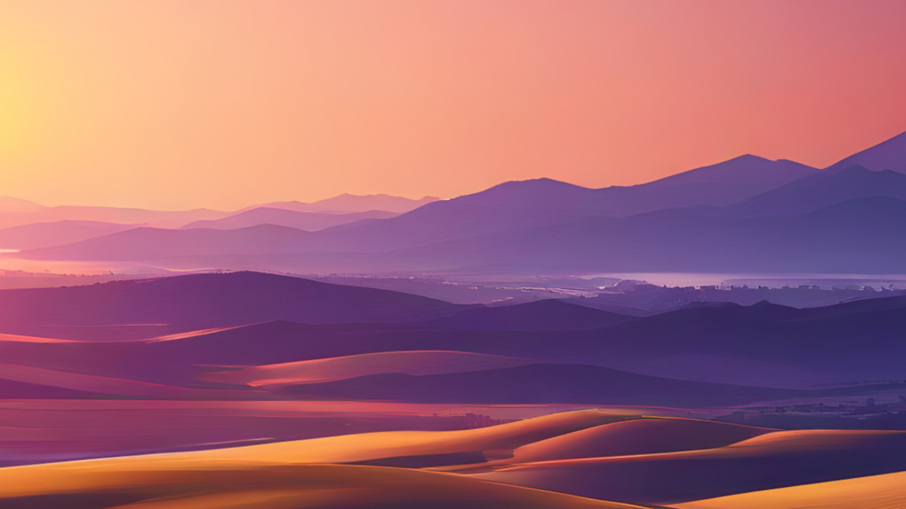 余辉, 苹果, 苹果看, IOS 17, 自然景观 壁纸 1280x720 允许