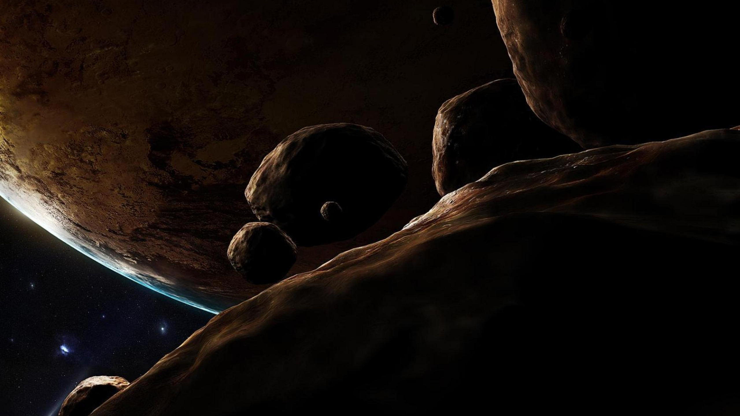 Brown Rock Formation During Night Time. Wallpaper in 2560x1440 Resolution