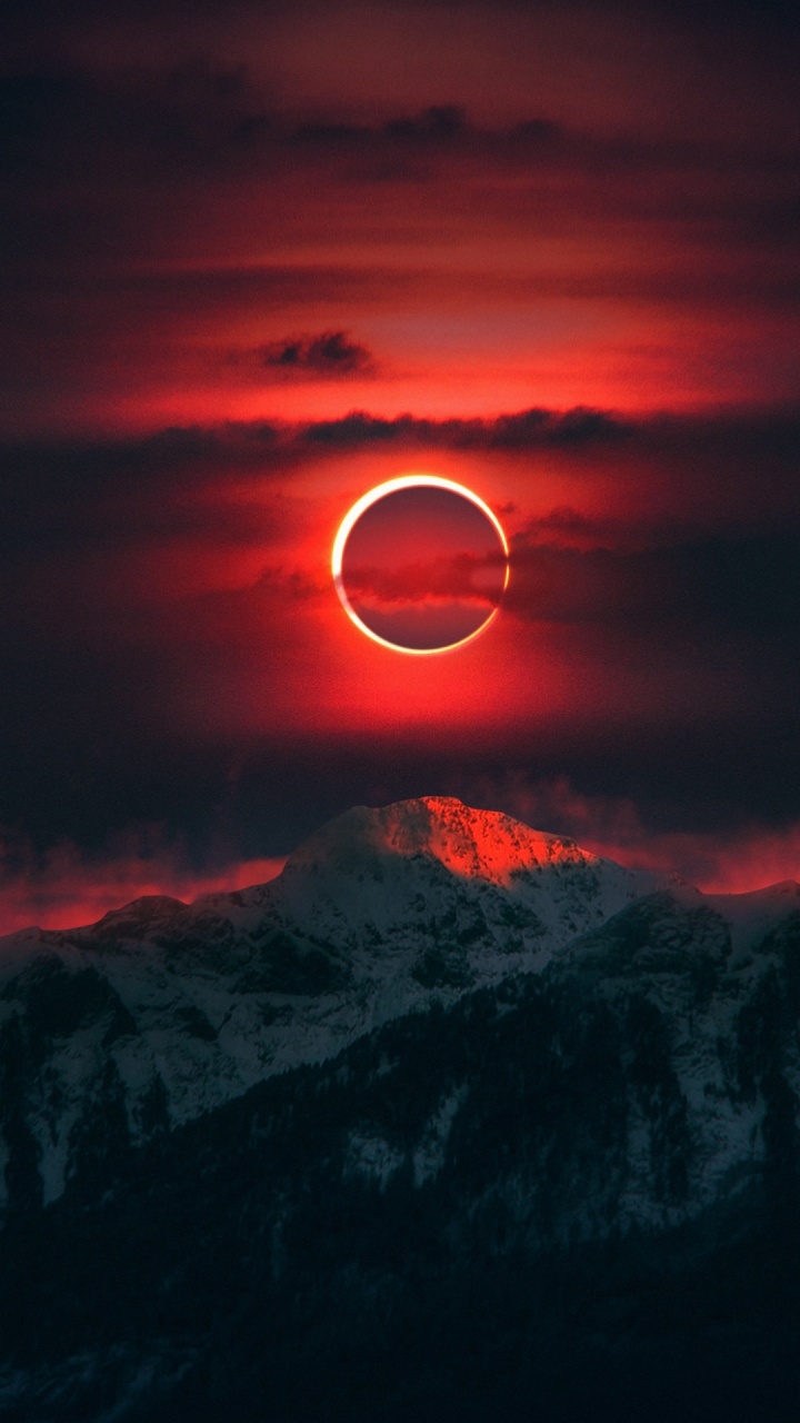 Sunset, Red, Astronomical Object, Orange, Moon. Wallpaper in 720x1280 Resolution