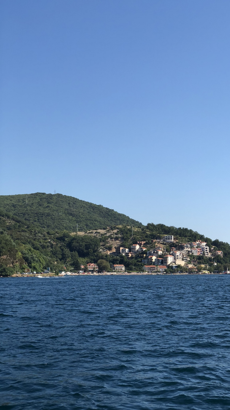 Sea, Body of Water, Mountainous Landforms, Coast, Waterway. Wallpaper in 750x1334 Resolution
