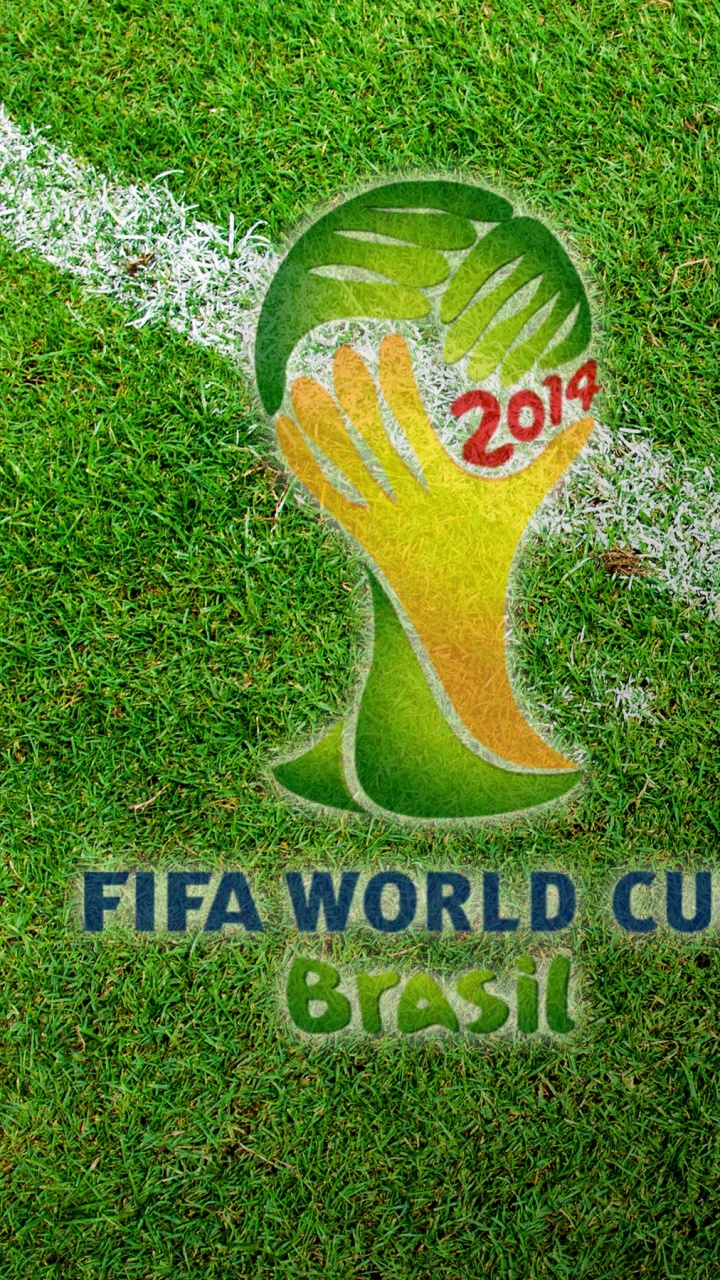 Ballon de Football Blanc et Bleu Sur L'herbe Verte. Wallpaper in 720x1280 Resolution