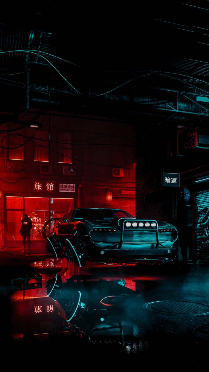 Cyberpunk 2077, Cyberpunk, Science Fiction, Automotive Lighting, Tire. Wallpaper in 720x1280 Resolution