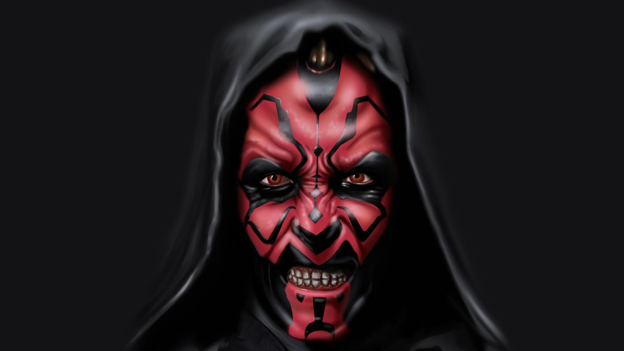 Red and Black Monster Face. Wallpaper in 1280x720 Resolution