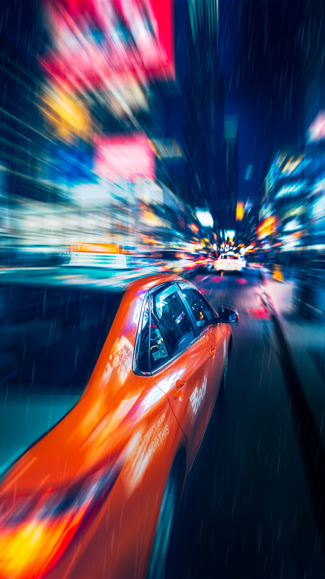Red Car on Road During Night Time. Wallpaper in 1080x1920 Resolution