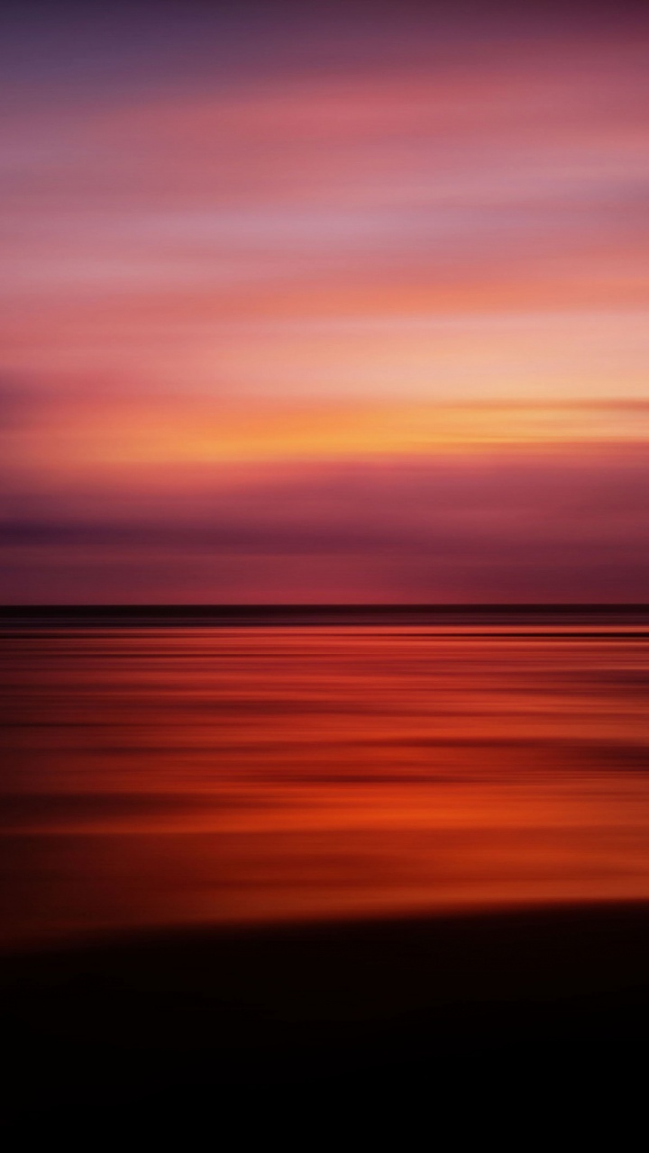Horizon, Sunset, Afterglow, Sunrise, Sea. Wallpaper in 720x1280 Resolution