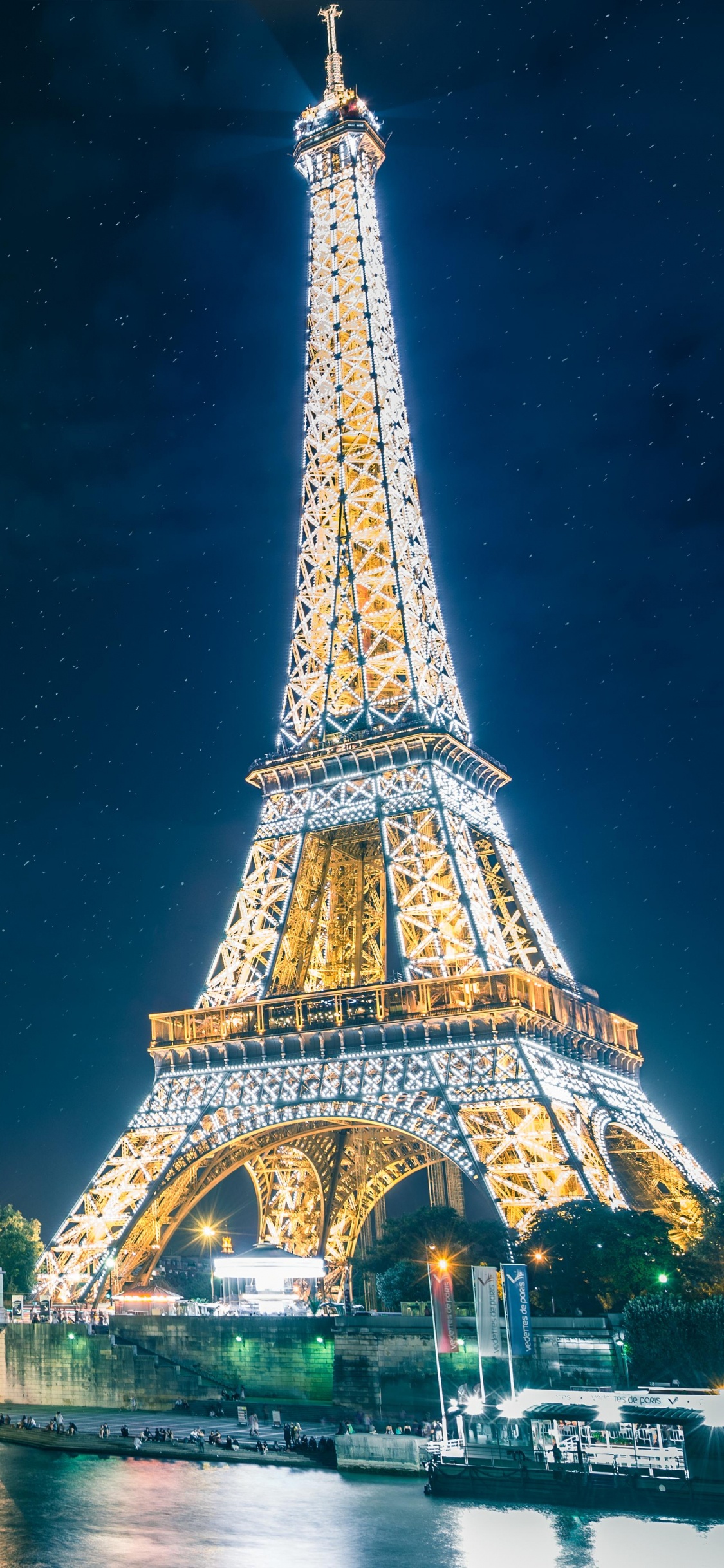la Torre Eiffel, Torre, Hito, Arquitectura, Atracción Turística. Wallpaper in 1125x2436 Resolution