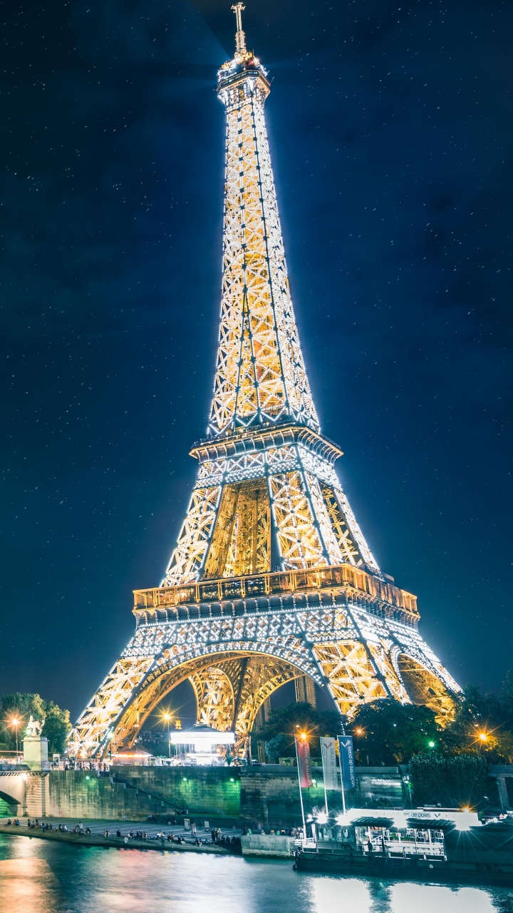 la Torre Eiffel, Torre, Hito, Arquitectura, Atracción Turística. Wallpaper in 720x1280 Resolution