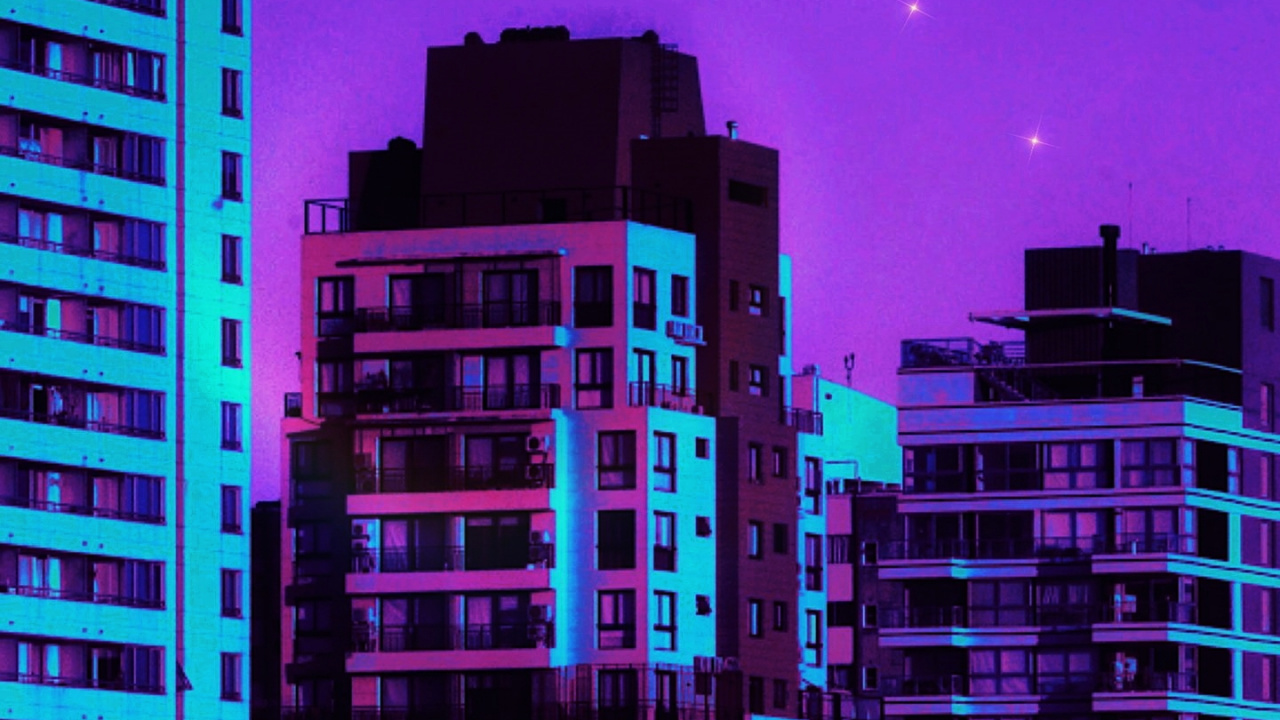 Vaporwave, Purpur, Crescent, Magenta, Veilchen. Wallpaper in 1280x720 Resolution