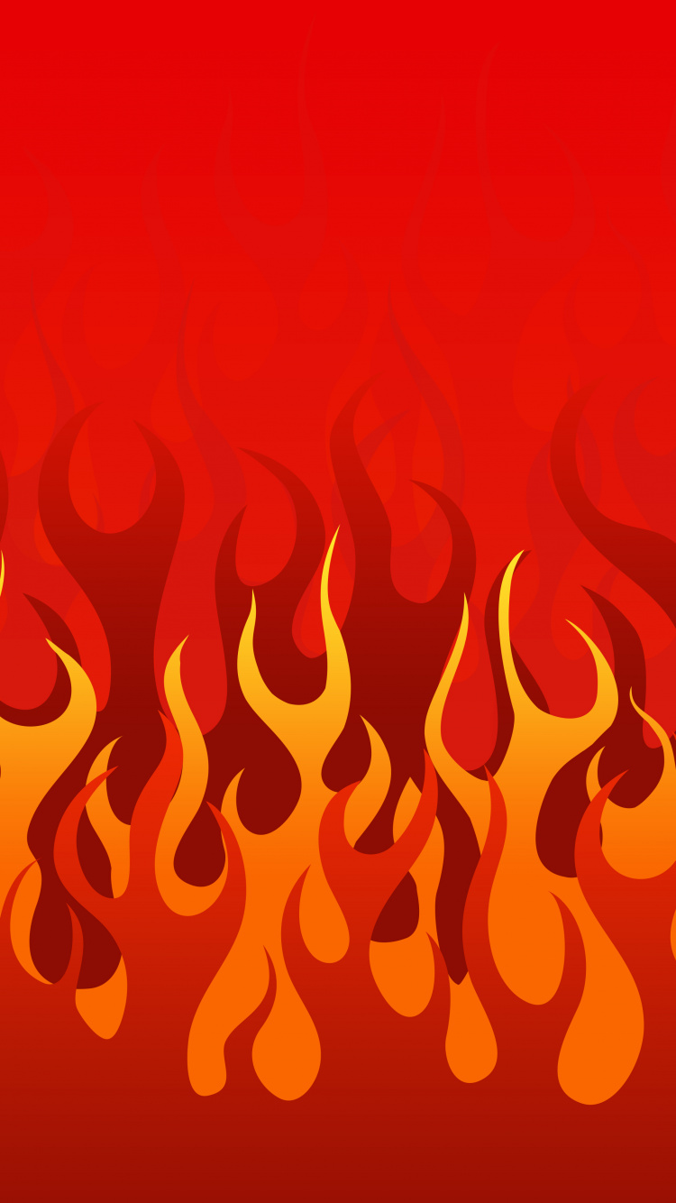 Ilustración de Corazones Rojos y Amarillos. Wallpaper in 750x1334 Resolution