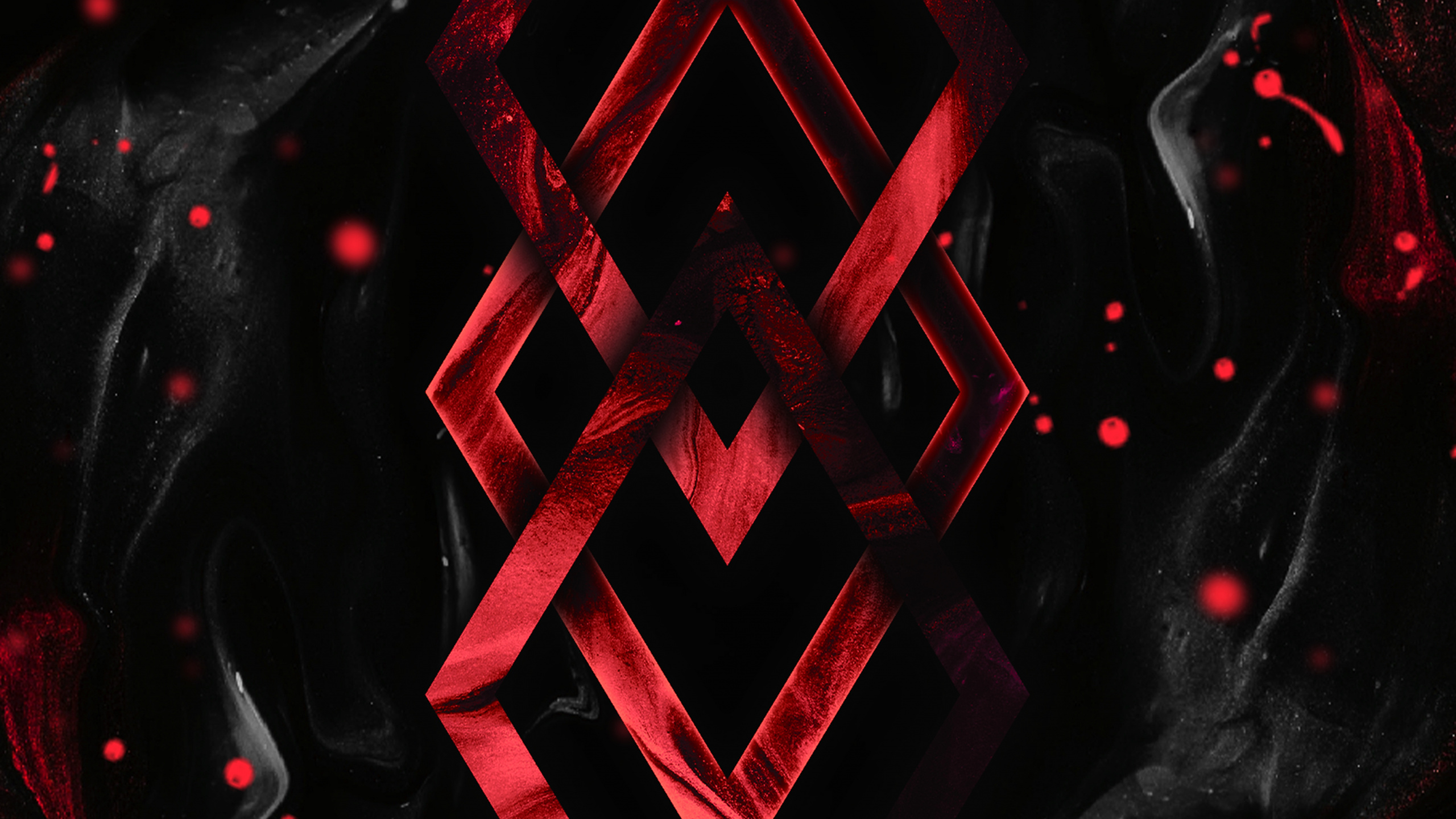 Obscurité, Triangle, Magenta, Art, Espace. Wallpaper in 2560x1440 Resolution