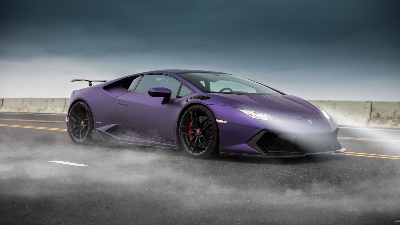 Red Ferrari 458 Italia on Gray Asphalt Road. Wallpaper in 1366x768 Resolution