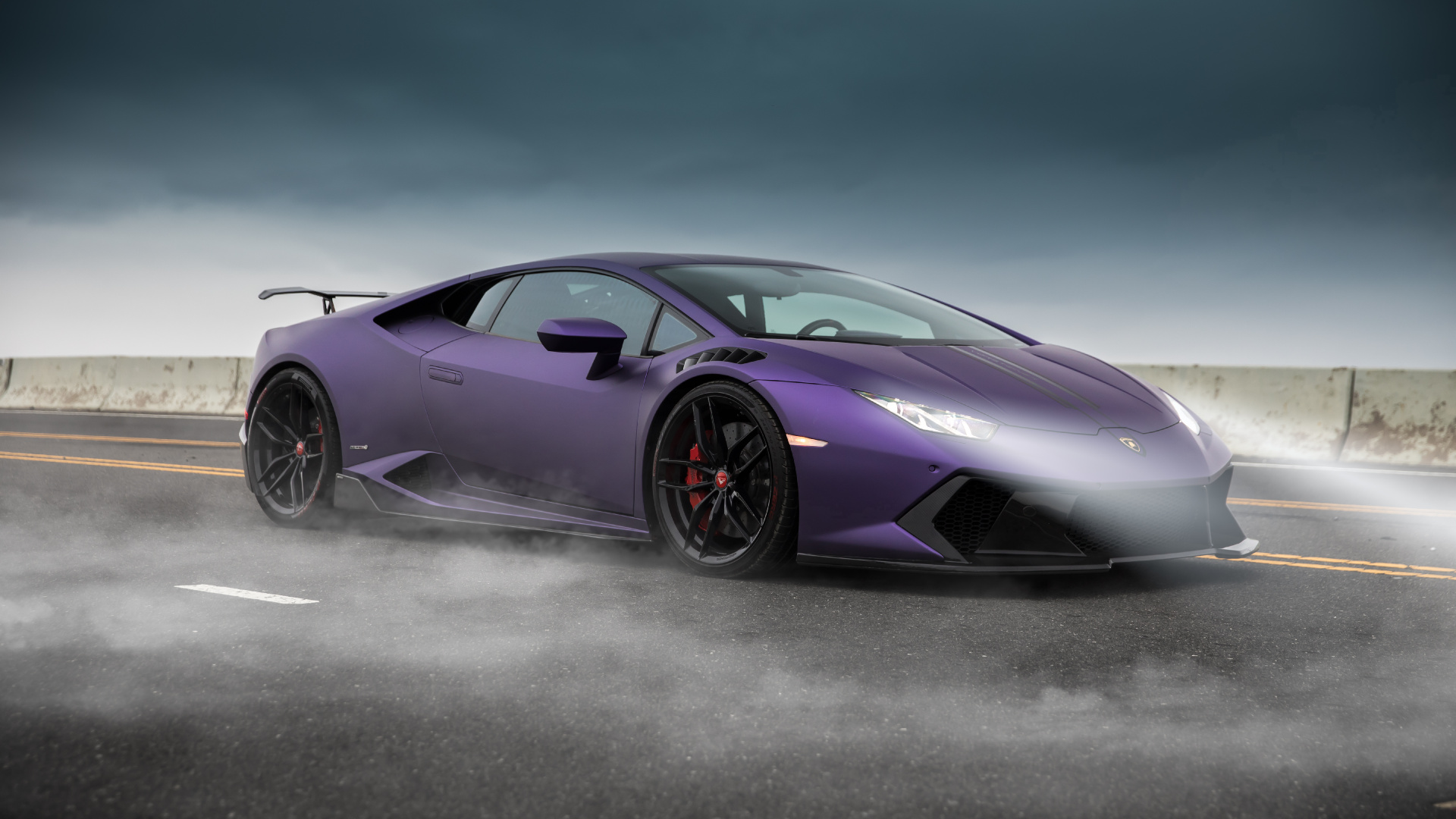 Red Ferrari 458 Italia on Gray Asphalt Road. Wallpaper in 1920x1080 Resolution