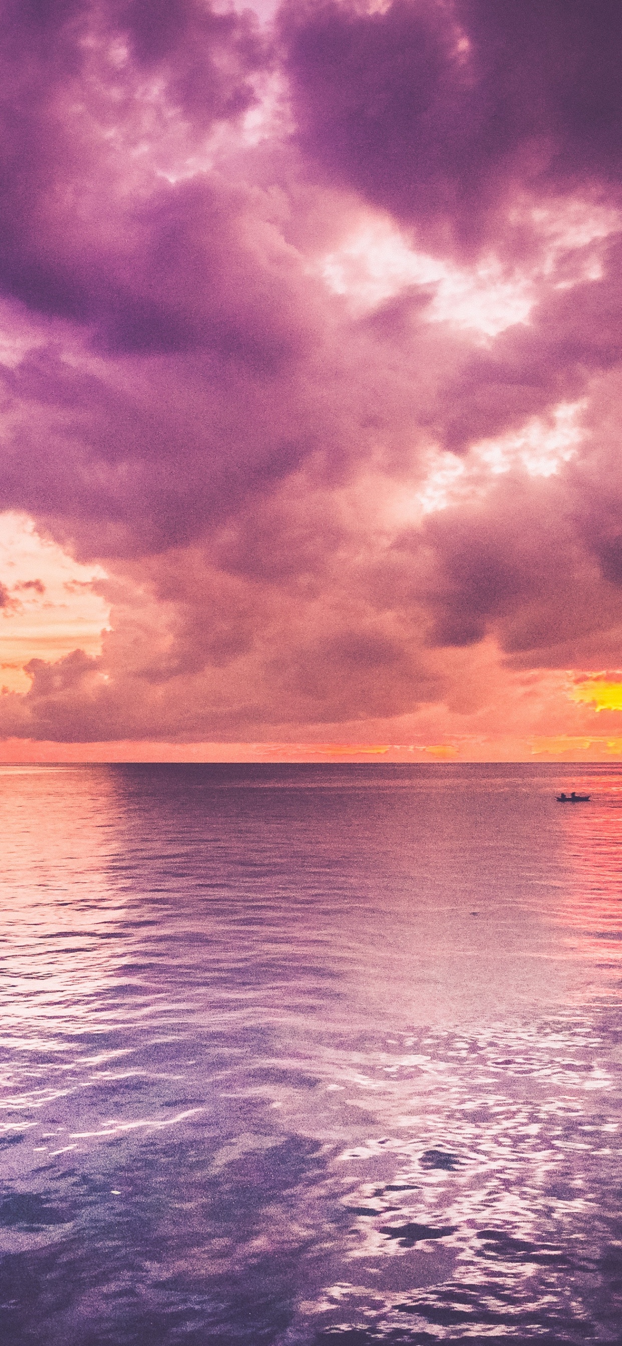 Sunset, Horizon, Sea, Body of Water, Nature. Wallpaper in 1242x2688 Resolution