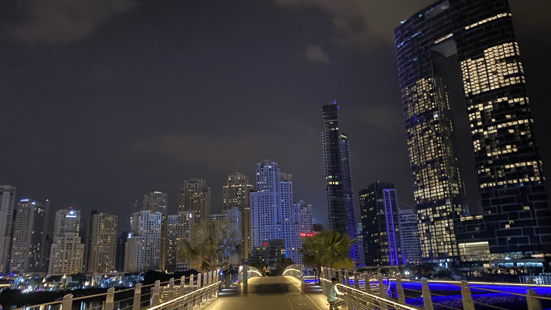 Dubai, Nacht, Tower Block, Metropole, Stadtgebiet. Wallpaper in 1920x1080 Resolution