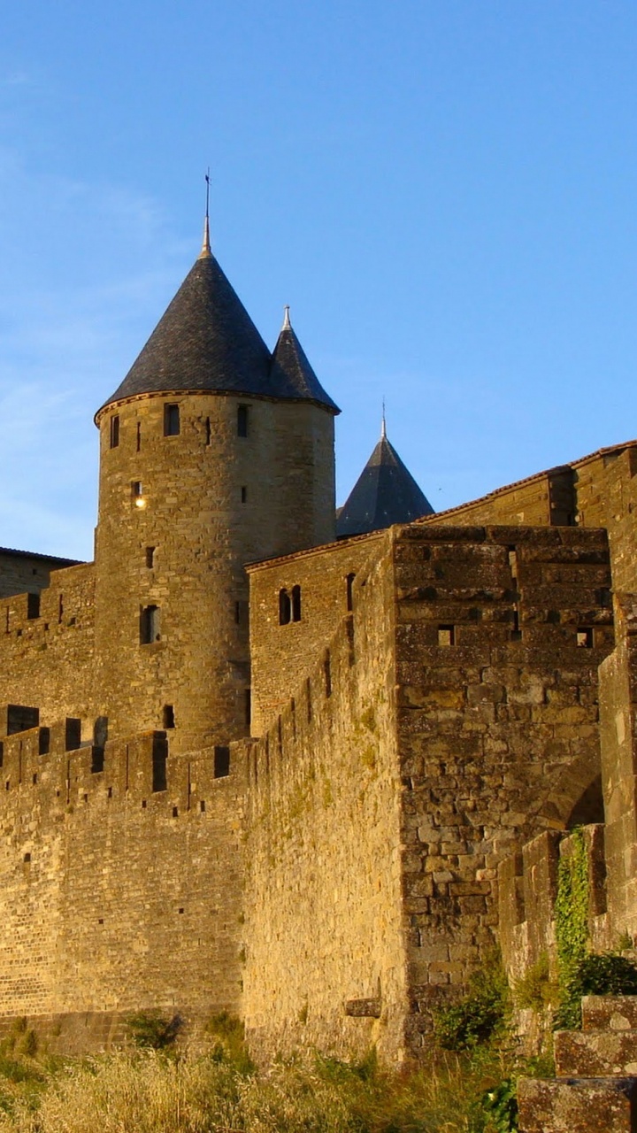 Brown Concrete Castle Under Blue Sky During Daytime. Wallpaper in 720x1280 Resolution