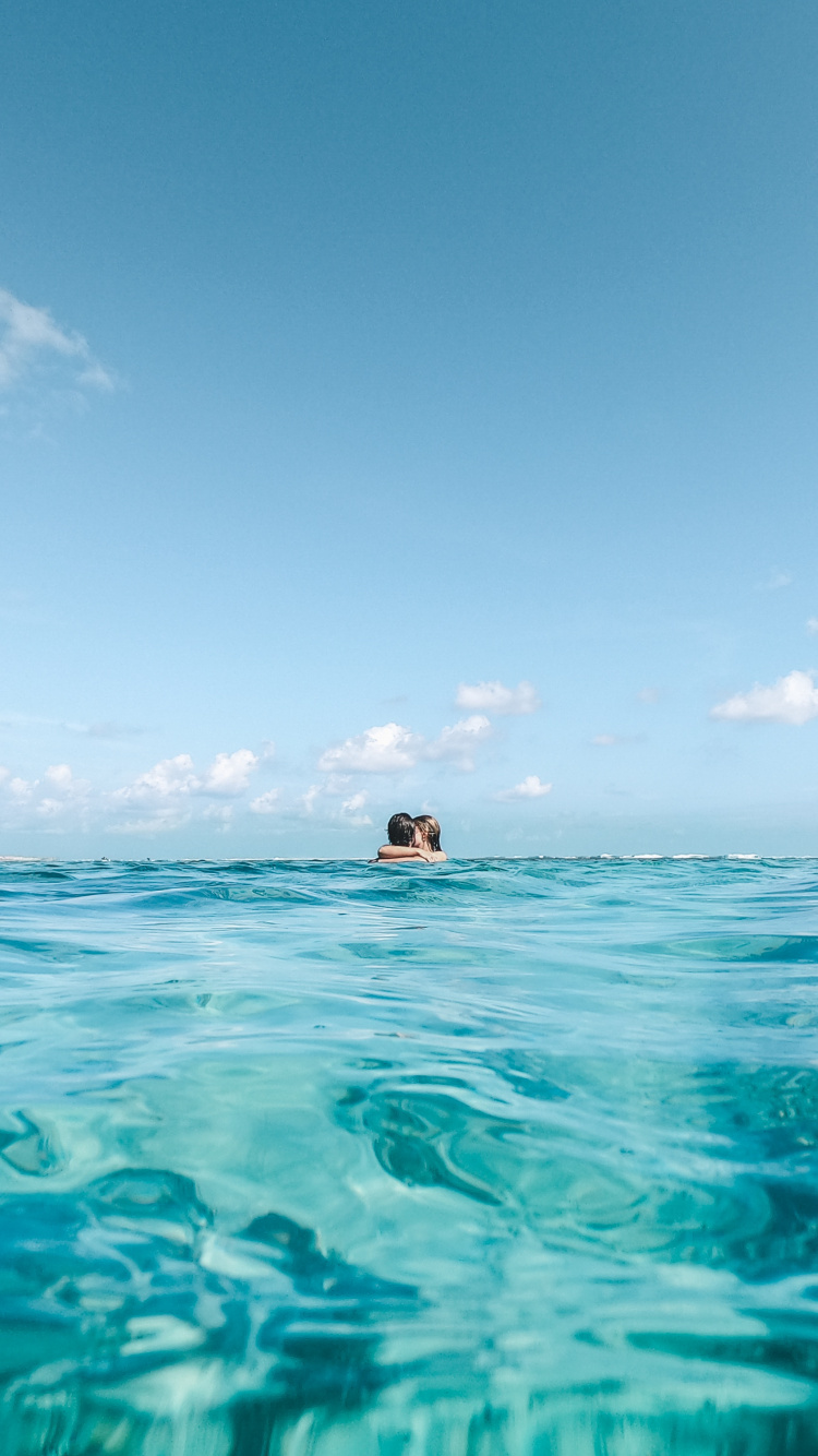 Mer, Eau, Blue, Horizon, Vacances. Wallpaper in 750x1334 Resolution