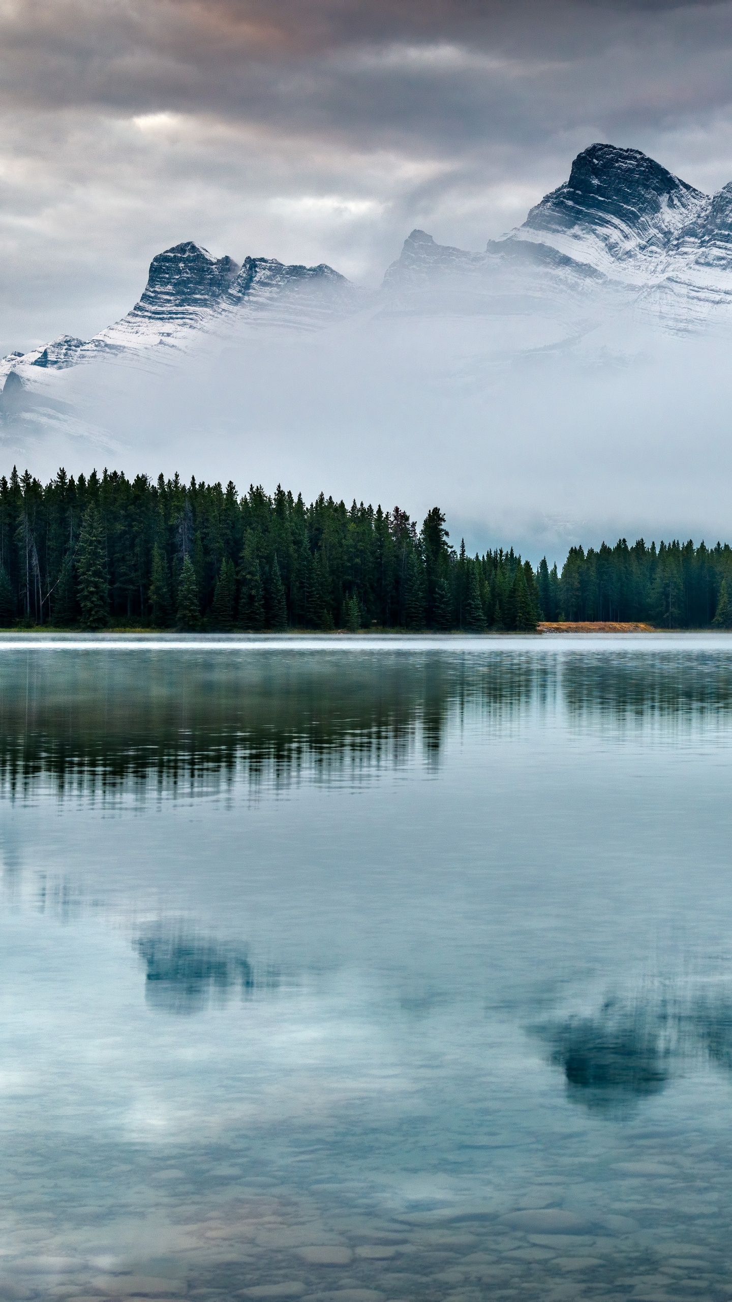 Banff, Naturlandschaft, Natur, Gewässer, Reflexion. Wallpaper in 1440x2560 Resolution