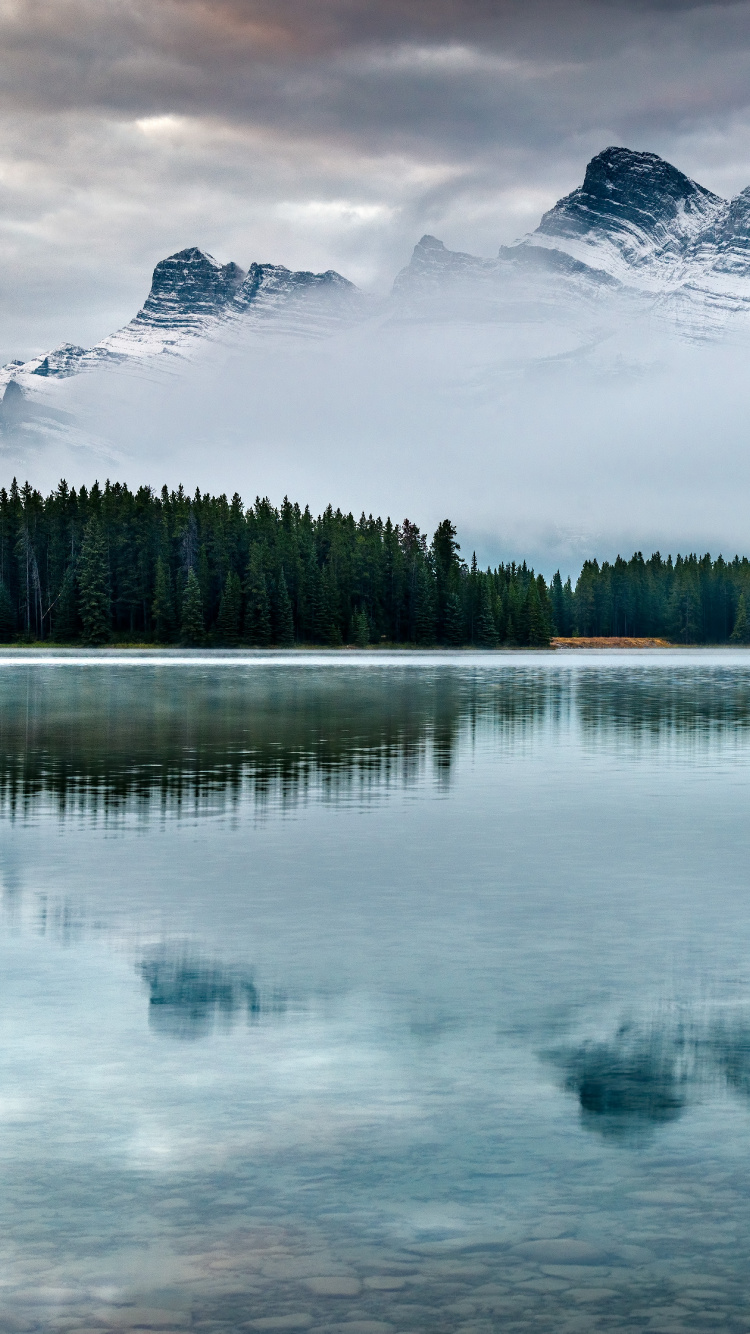Banff, Naturlandschaft, Natur, Gewässer, Reflexion. Wallpaper in 750x1334 Resolution