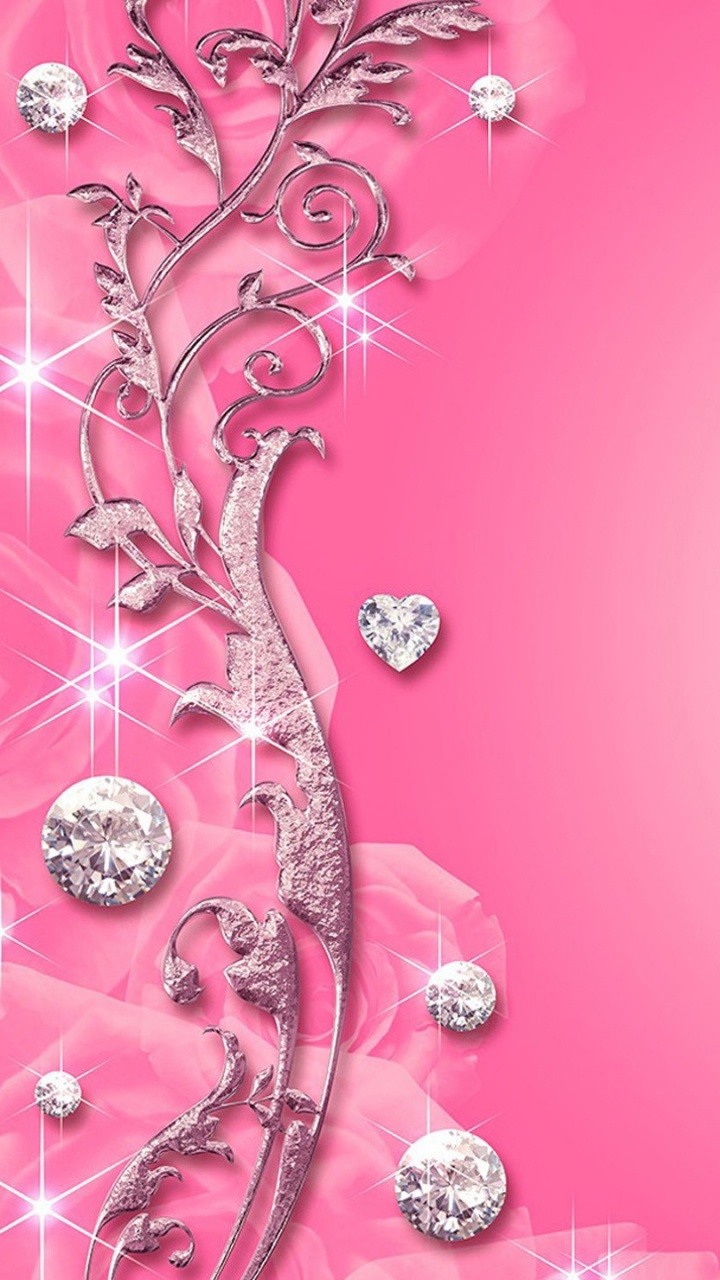 Rosa Und Weiße Abstrakte Malerei. Wallpaper in 720x1280 Resolution