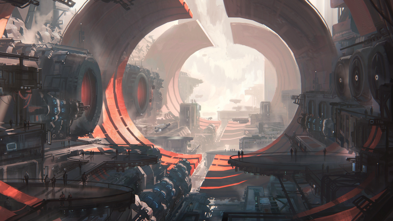 Black and Red Industrial Machine. Wallpaper in 1280x720 Resolution