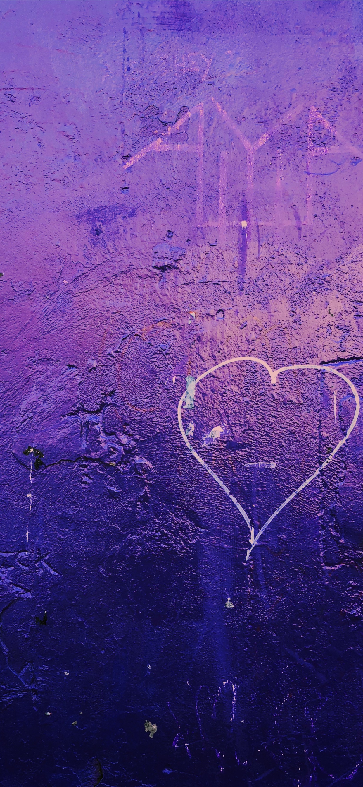 Heart, Purple, Blue, Violet, Line. Wallpaper in 1242x2688 Resolution