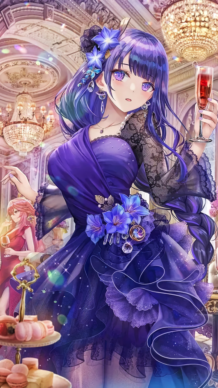 Raiden Shogun Torino, Genshin Impact, Yae Miko, Raiden Shogun, Electro Archon. Wallpaper in 750x1334 Resolution