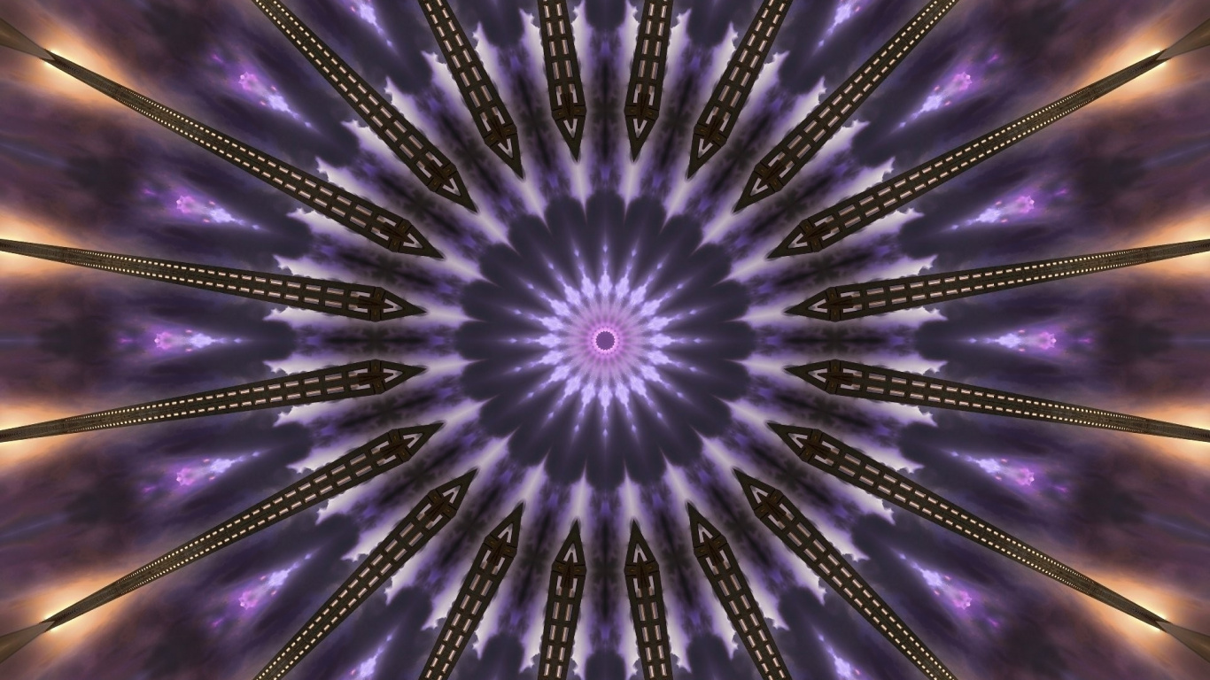 Grün-weißes Spiraldekor. Wallpaper in 1366x768 Resolution